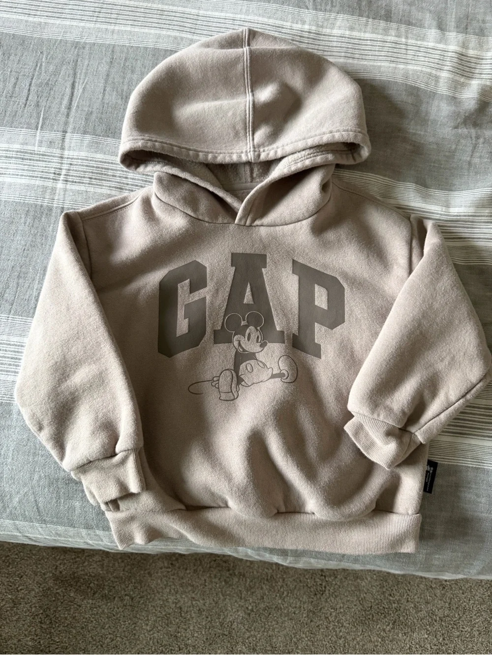 GAP Kids Hoodie with Mickey Graphic - Light Beige